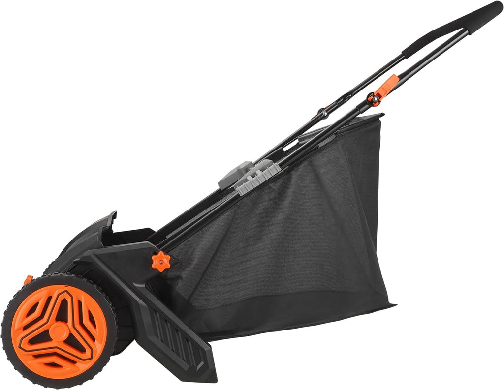 Push Lawn Sweeper: Heavy Duty Leaf & Grass Collector – US Stock