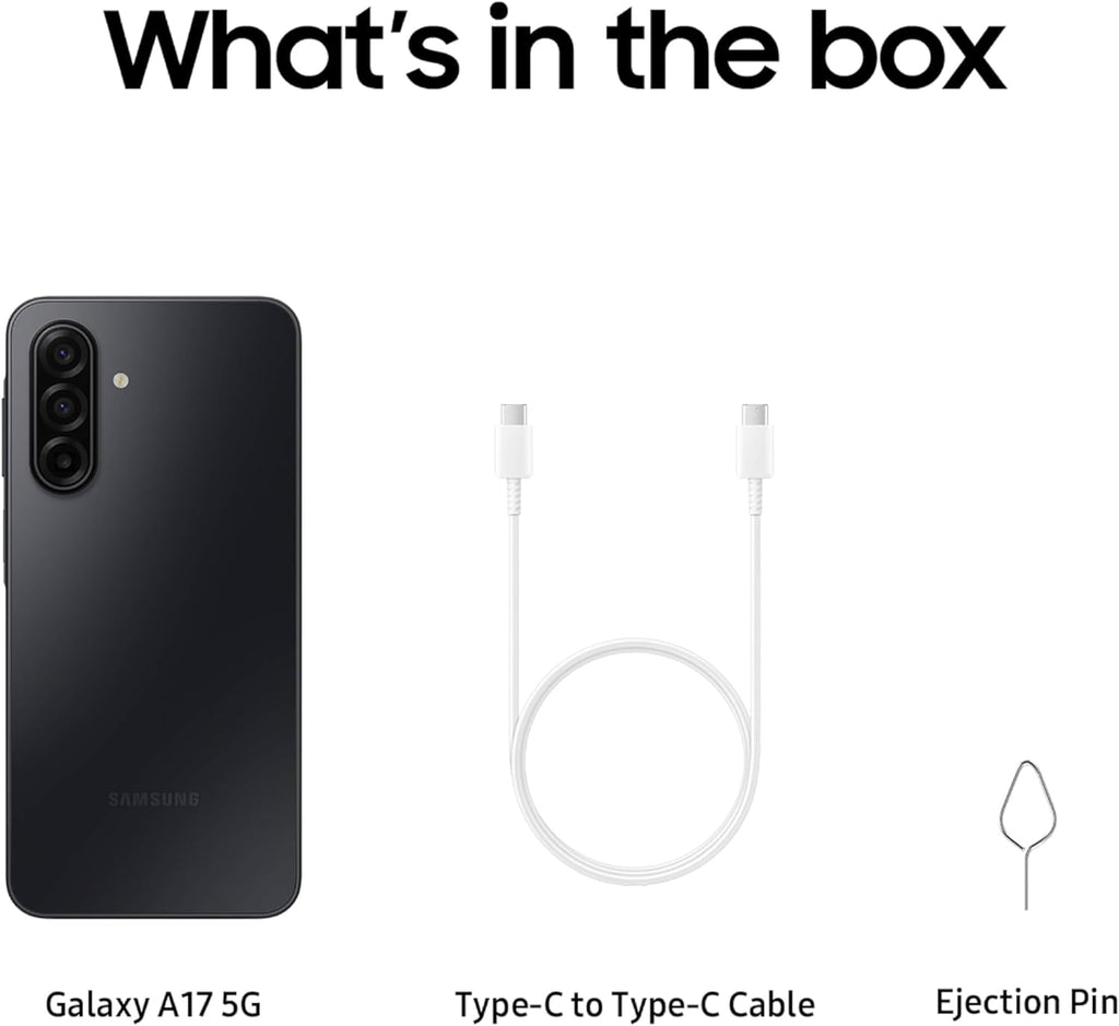 Samsung Galaxy A17 5G Smart Phone, 128GB, Large AMOLED, High-Res Camera, Durable Design, Super Fast