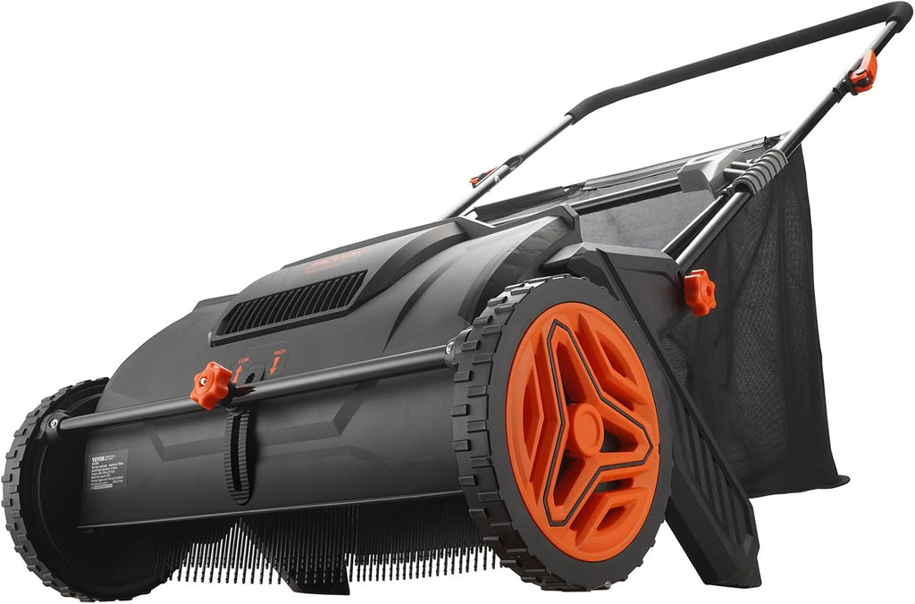 Push Lawn Sweeper: Heavy Duty Leaf & Grass Collector – US Stock