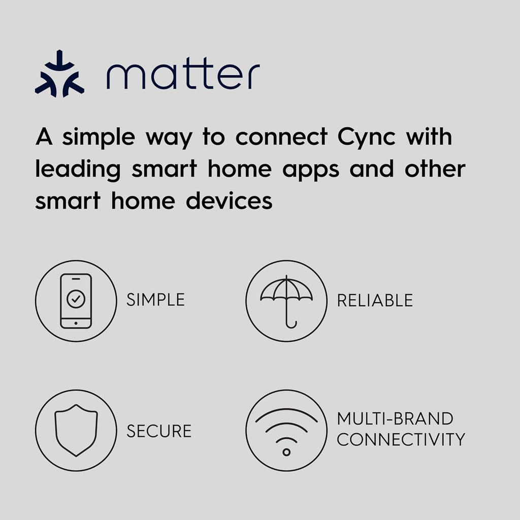 Cync GE Smart Bulbs 2-Pack: Matter & Alexa Compatible | USA Stock