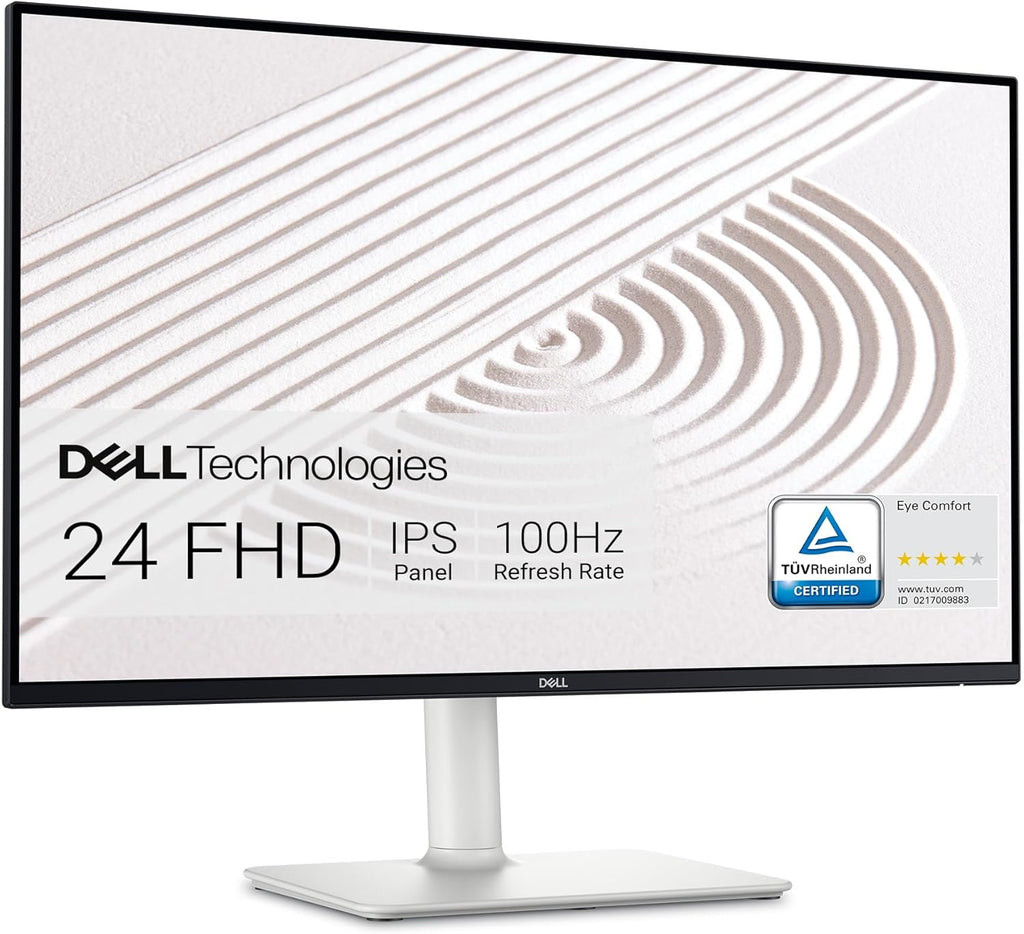 Dell 24" S2425HS Monitor [US Stock] – 100Hz FHD Eye Comfort Display – Ash White – Ships from USA