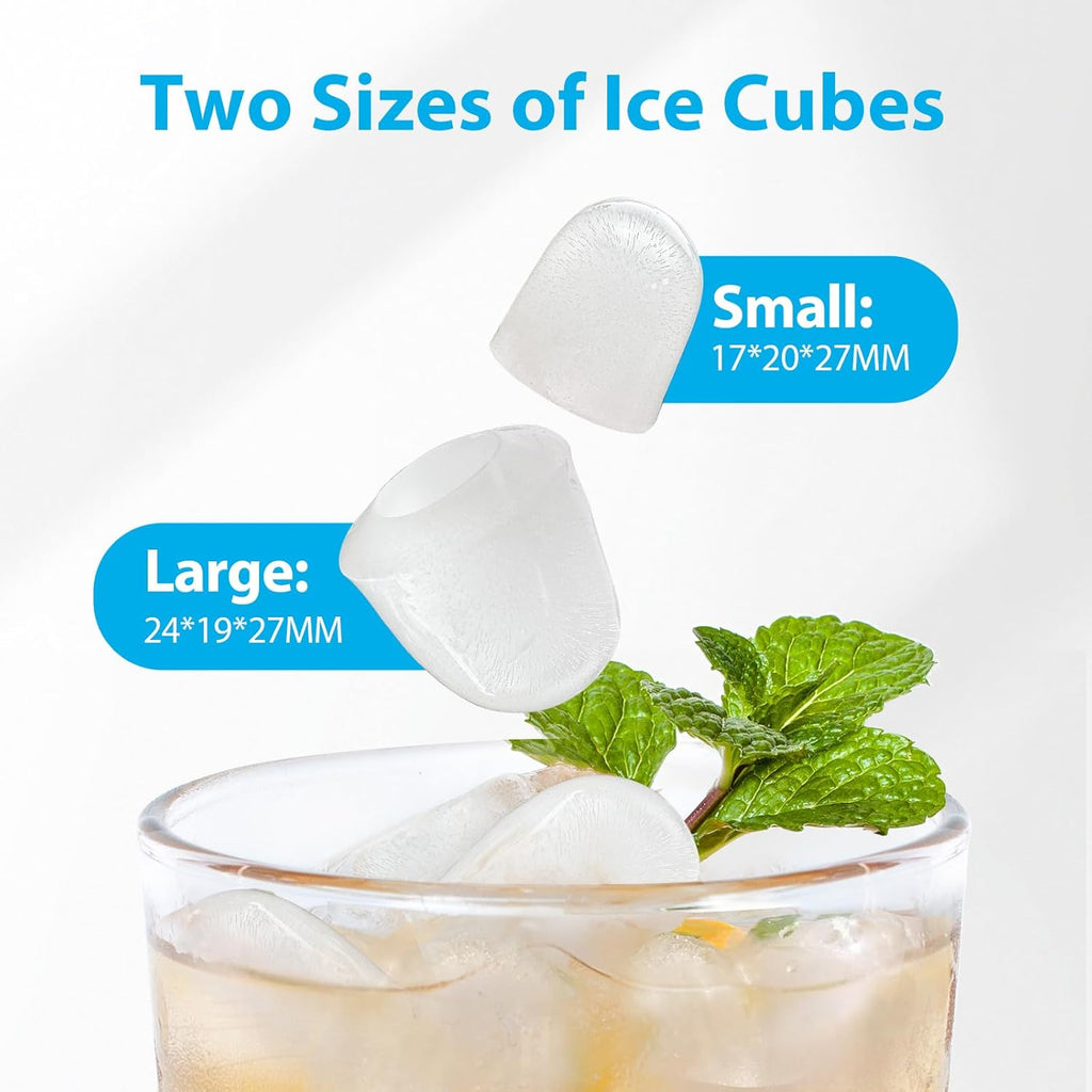 Aeitto Countertop Ice Maker: 9 Bullet Cubes in 6 Mins – US Stock