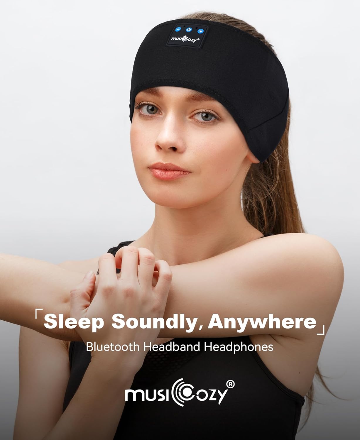 MUSICOZY Bluetooth 5.4 Sleep Headphones – US Stock: 3-in-1 Wireless Sports Headband & HD Stereo Earbuds