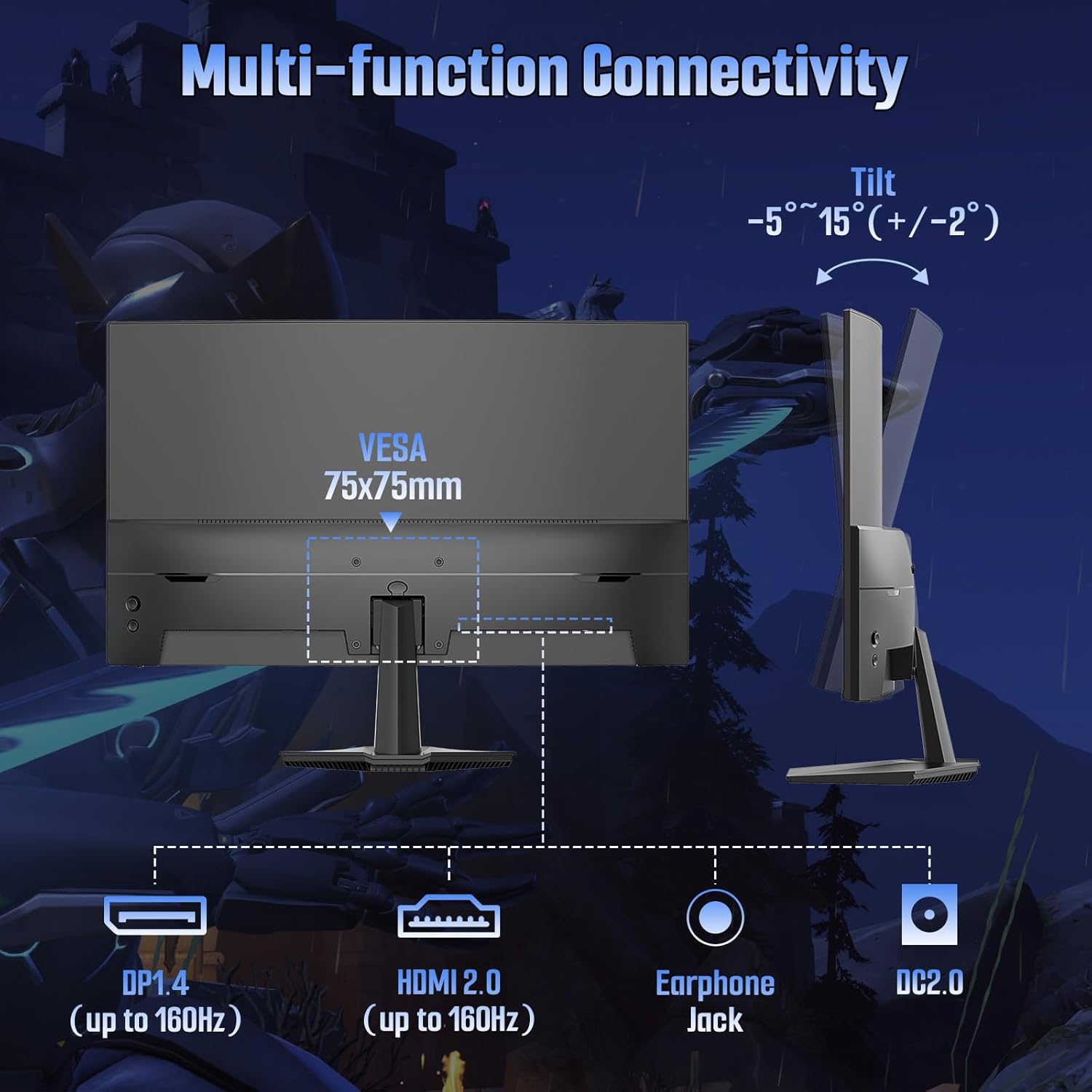 SANSUI 24" Curved Gaming Monitor – 165Hz / 1ms (US Stock)