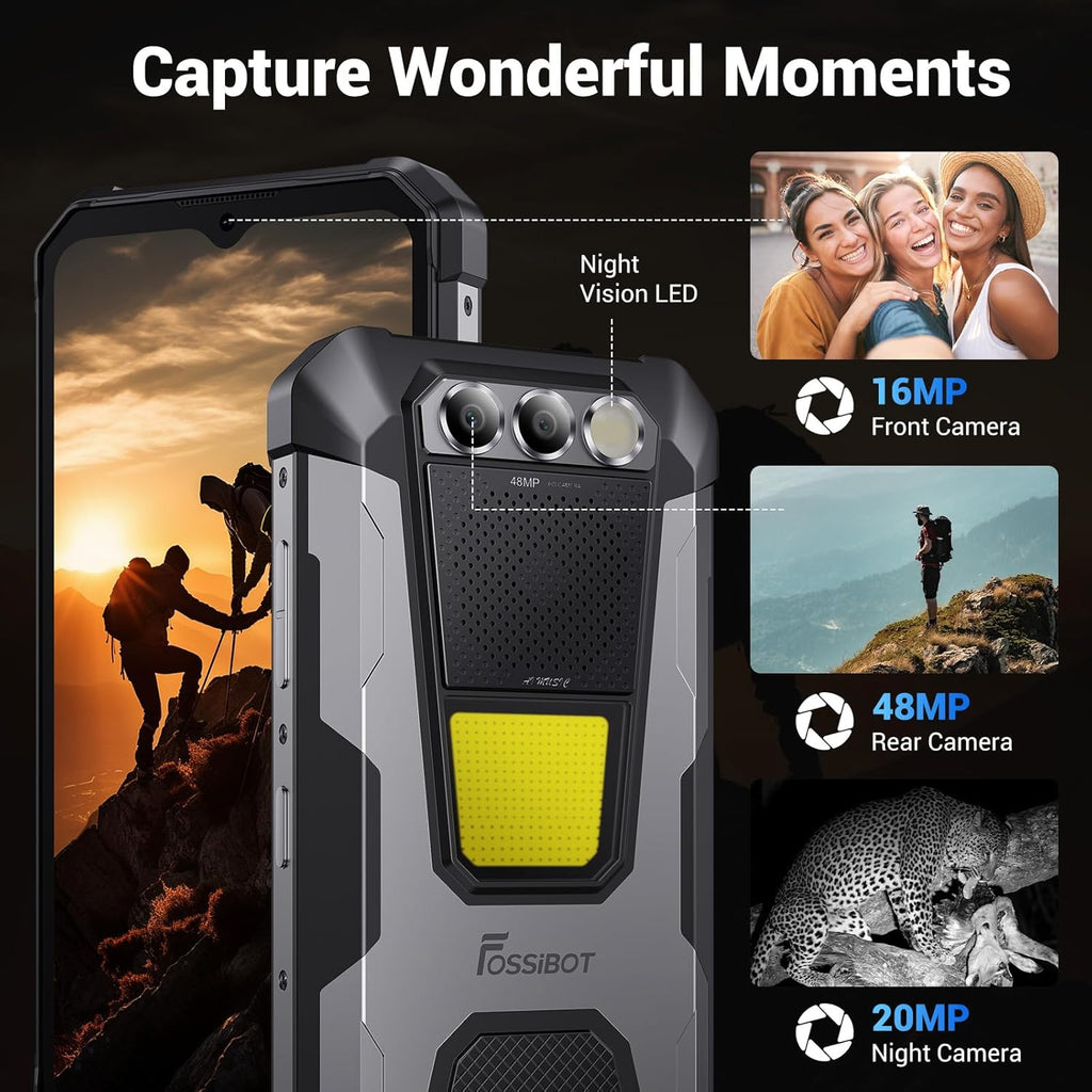 FOSSIBOT F106Pro Rugged Smartphone Unlocked,12000mAh Rugged Phone, 15GB+256GB US Stock