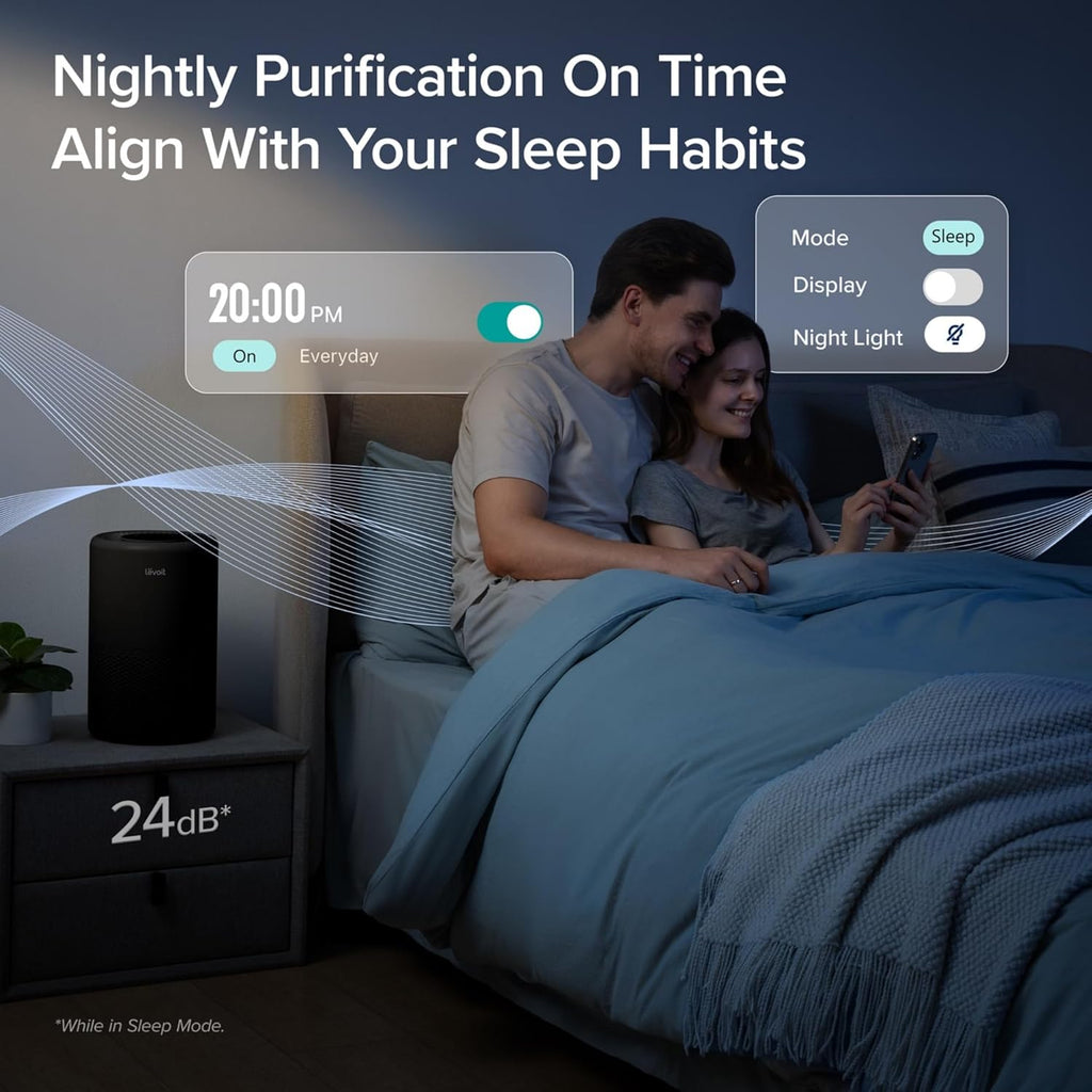 LEVOIT Core 200S-P Smart WiFi Air Purifier, Black