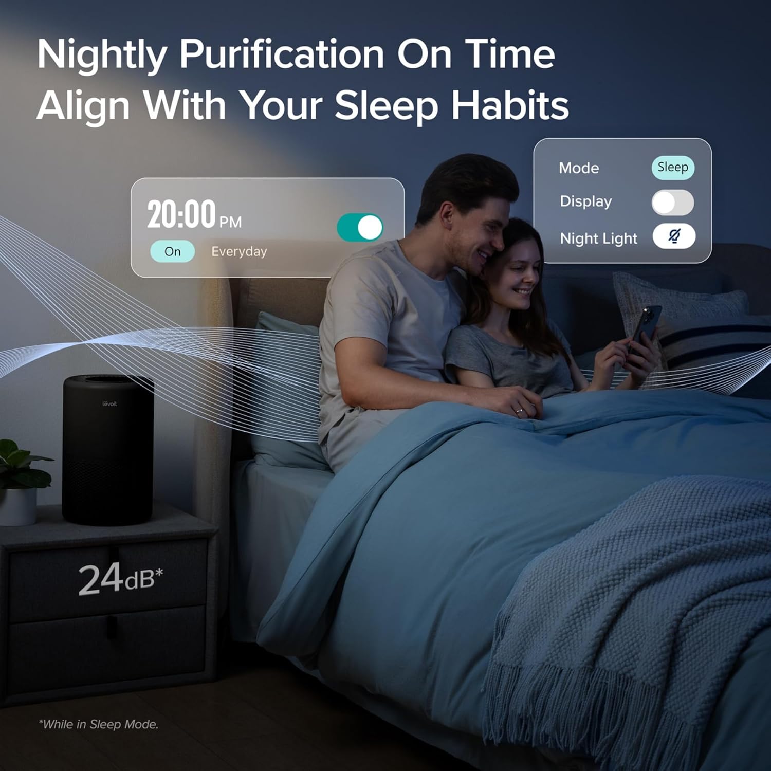 LEVOIT Core 200S-P Smart WiFi Air Purifier, Black