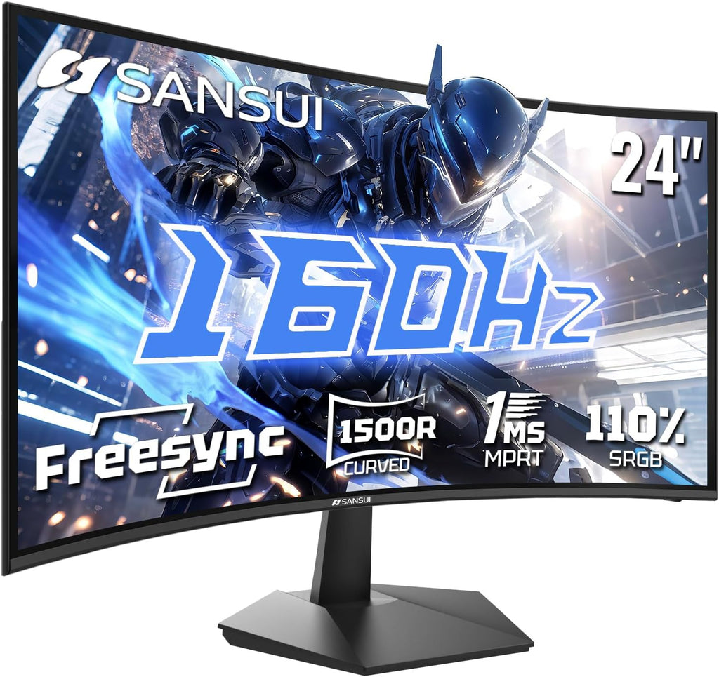 SANSUI 24" Curved Gaming Monitor – 165Hz / 1ms (US Stock)