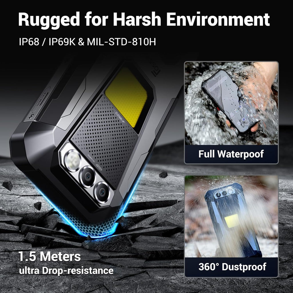 FOSSIBOT F106Pro Rugged Smartphone Unlocked,12000mAh Rugged Phone, 15GB+256GB US Stock