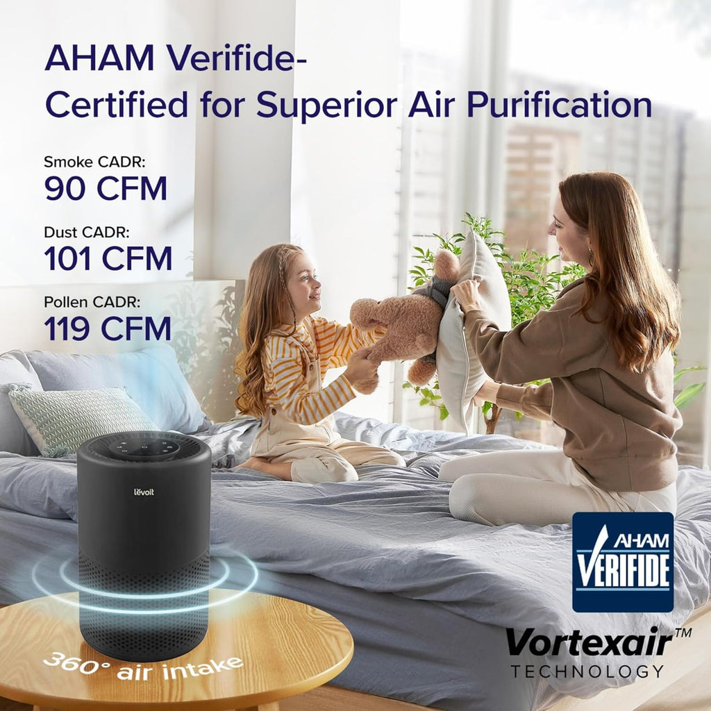 LEVOIT Core 200S-P Smart WiFi Air Purifier, Black