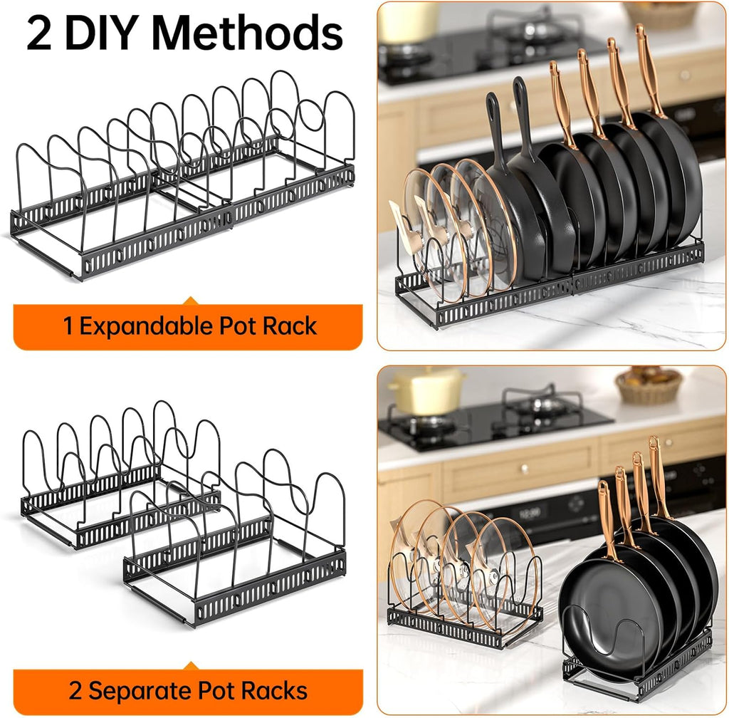 MUDEELA Pots and Pans Organizer Rack.