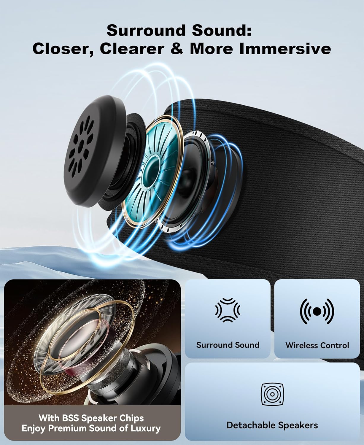 MUSICOZY Bluetooth 5.4 Sleep Headphones – US Stock: 3-in-1 Wireless Sports Headband & HD Stereo Earbuds