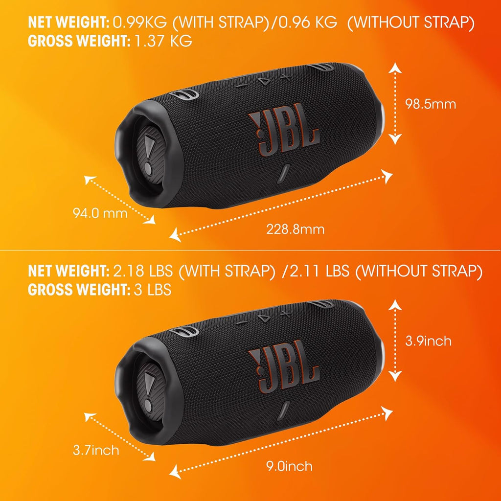 JBL Charge 6 – 28H Playtime & AI Sound Boost (US Stock)