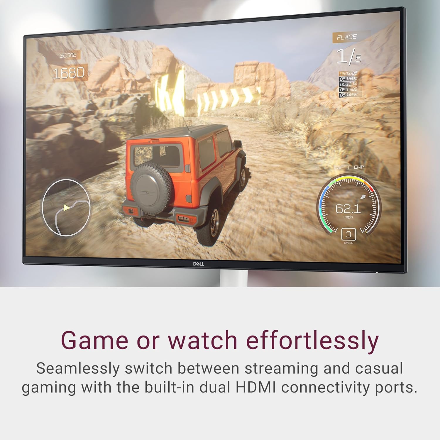 Dell 24" S2425HS Monitor [US Stock] – 100Hz FHD Eye Comfort Display – Ash White – Ships from USA
