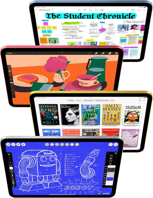 Apple iPad 11-inch (128GB, Blue) + 2-Year AppleCare+ [US Stock] – A16 Chip & Liquid Retina Display – Ships from USA