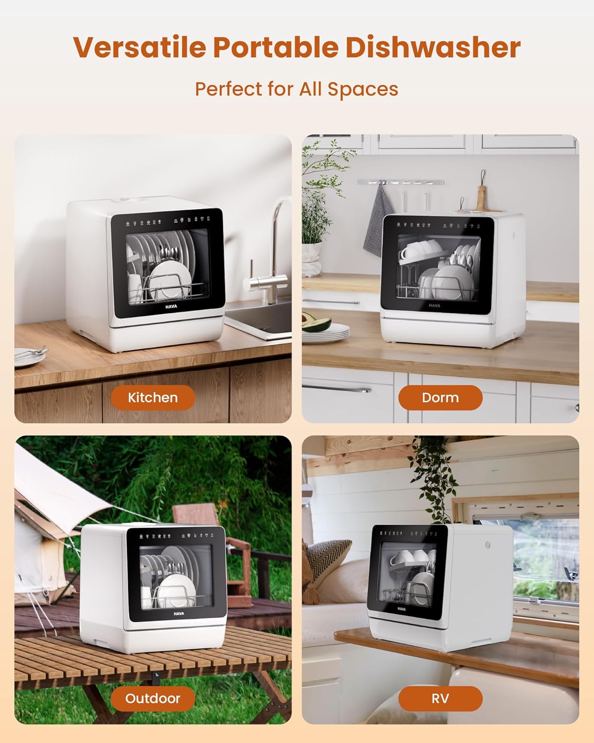 The Ultimate Space-Saver: HAVA Portable Dishwasher (No Hookup Needed!) USA 🚐🏠